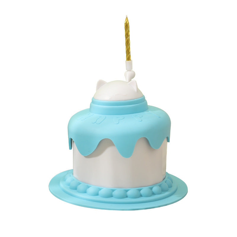 KFX-0672061 Multifunctional Pet Cake Shaped Feeding Bowl – Available in Multiple Colors for Cats and Dogs