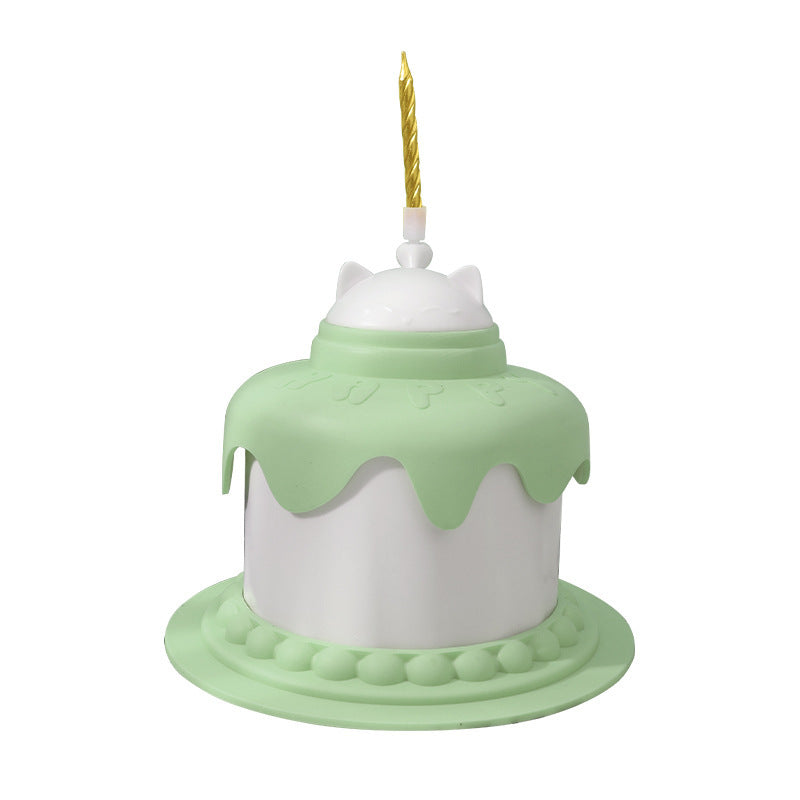 KFX-0672061 Multifunctional Pet Cake Shaped Feeding Bowl – Available in Multiple Colors for Cats and Dogs
