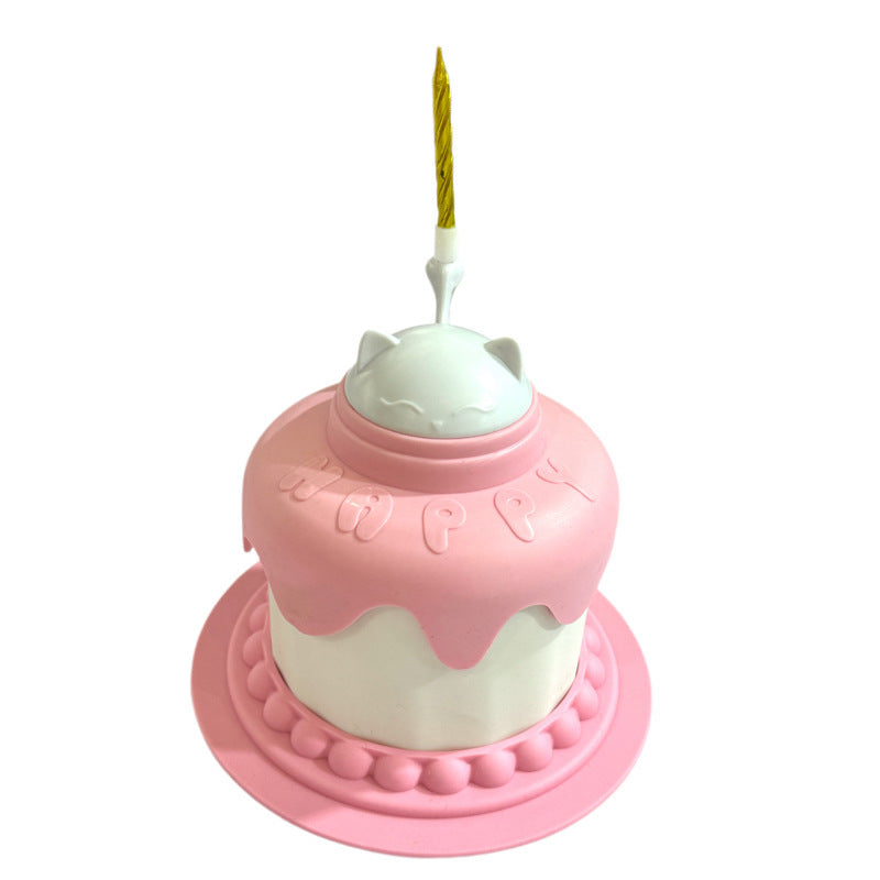 KFX-0672061 Multifunctional Pet Cake Shaped Feeding Bowl – Available in Multiple Colors for Cats and Dogs
