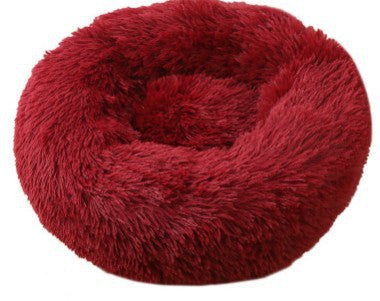 KFX-0677693 Plush Round Pet Nest for Cats and Dogs in Various Colors and Sizes