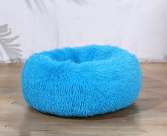 KFX-0677693 Plush Round Pet Nest for Cats and Dogs in Various Colors and Sizes