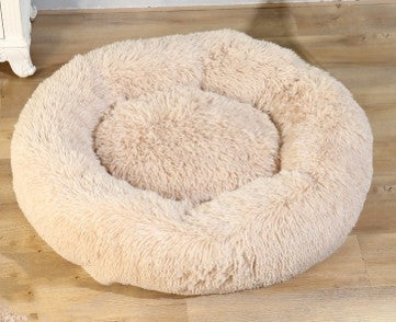 KFX-0677693 Plush Round Pet Nest for Cats and Dogs in Various Colors and Sizes
