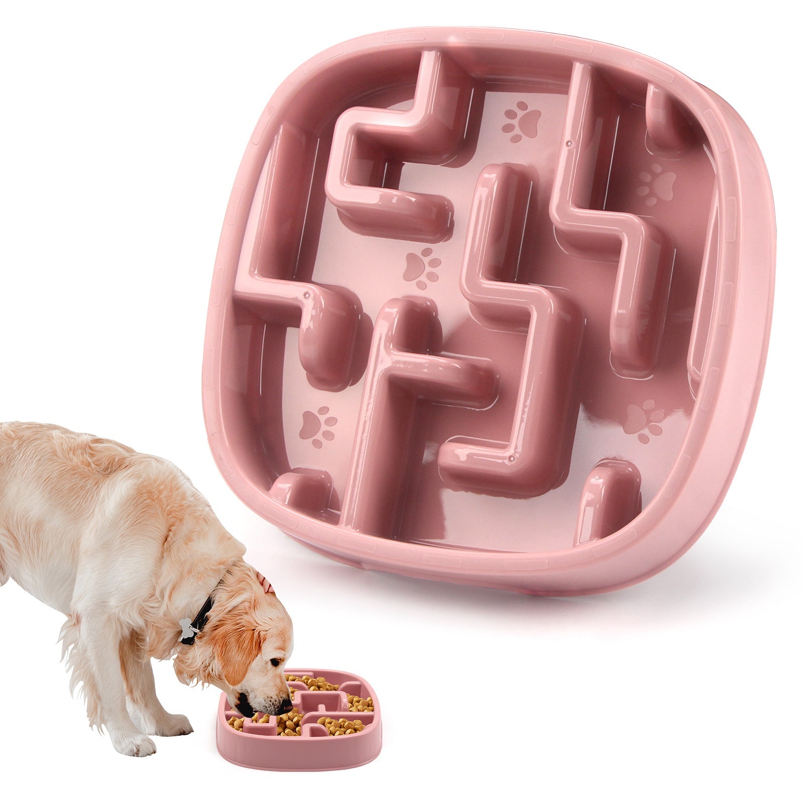 KFX-0679101 Maze Slow Feeding Bowl for Dogs and Cats - Anti-Choking Design to Promote Healthy Eating and Prevent Obesity - Available in Macaron Colors