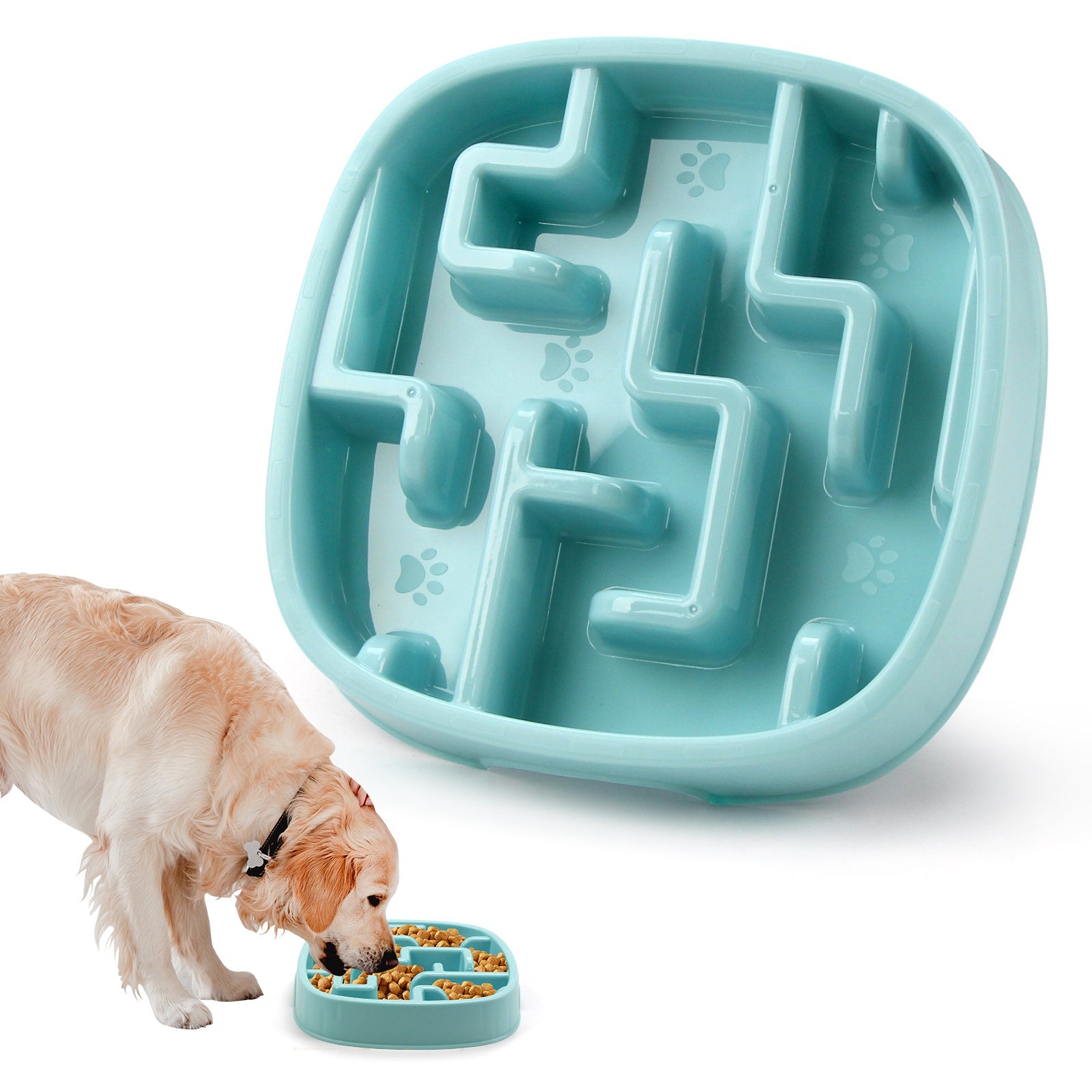 KFX-0679101 Maze Slow Feeding Bowl for Dogs and Cats - Anti-Choking Design to Promote Healthy Eating and Prevent Obesity - Available in Macaron Colors