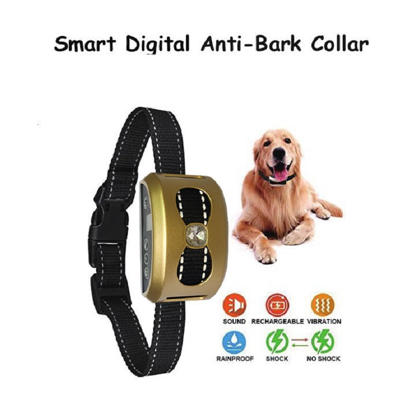 KFX-0679613 Dog Bark Control Vibration and Shock Collar, X-Shaped Yellow & 8-Shaped White