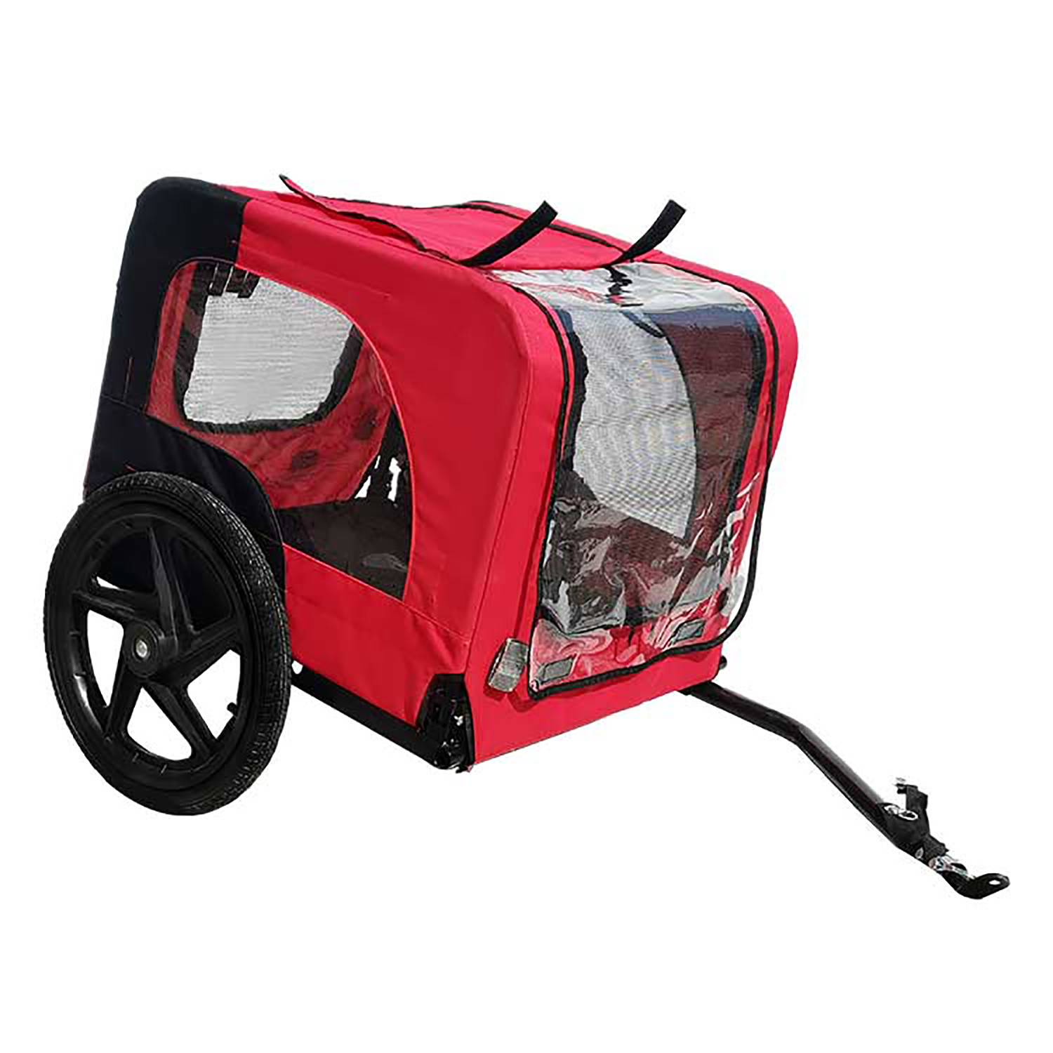 KFX-0681277 Foldable Pet Bicycle Trailer with Reflectors for Small and Large Dogs - Adjustable, Weather-Resistant Design