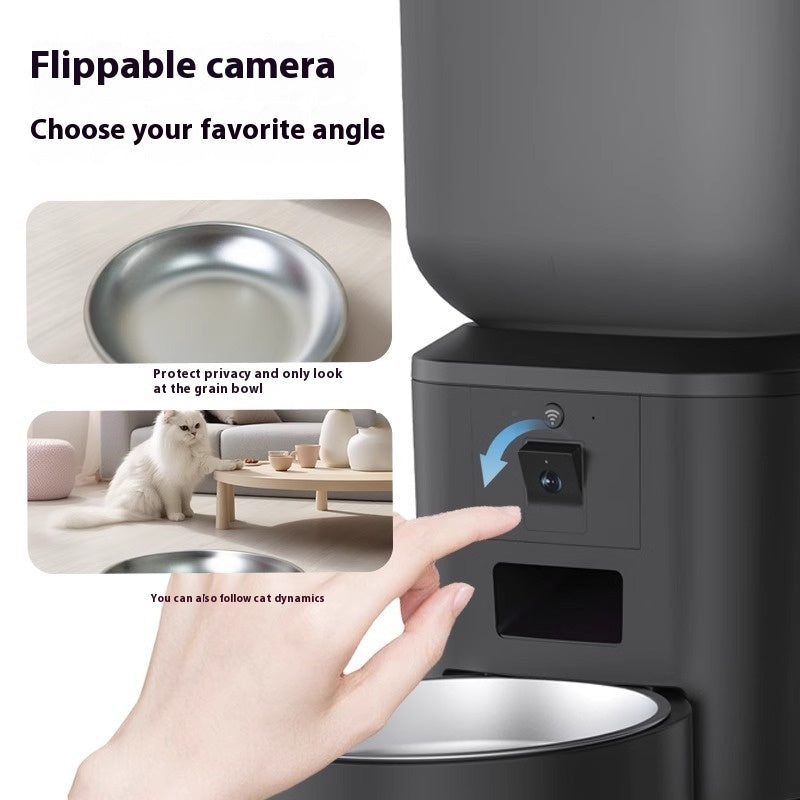 KFX-0681405 Intelligent Automatic Pet Feeder with Remote Video and Large Capacity for Dogs and Cats