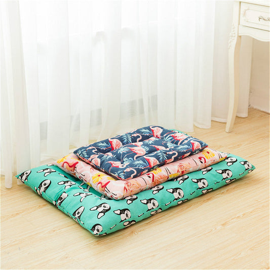 KFX-0681661 Cozy Canvas Pet Cushion for Small Dogs and Cats - Soft and Stylish Nest