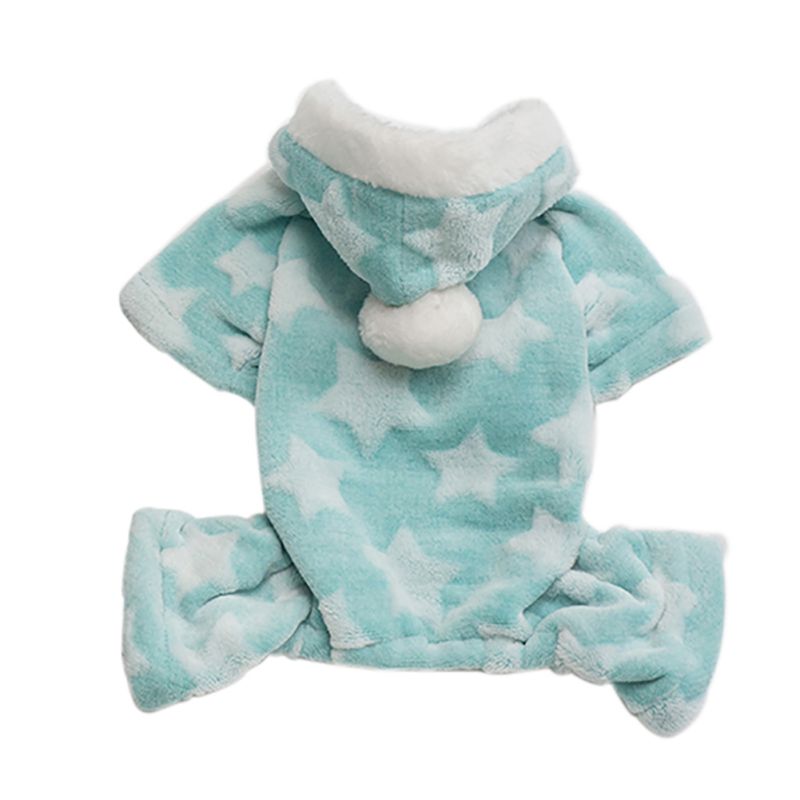 KFX-0682045 Cozy Coral Fleece Four-Legged Dog Clothing in Various Sizes