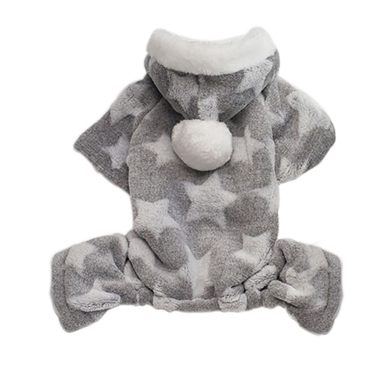 KFX-0682045 Cozy Coral Fleece Four-Legged Dog Clothing in Various Sizes