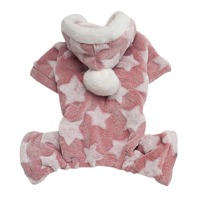 KFX-0682045 Cozy Coral Fleece Four-Legged Dog Clothing in Various Sizes
