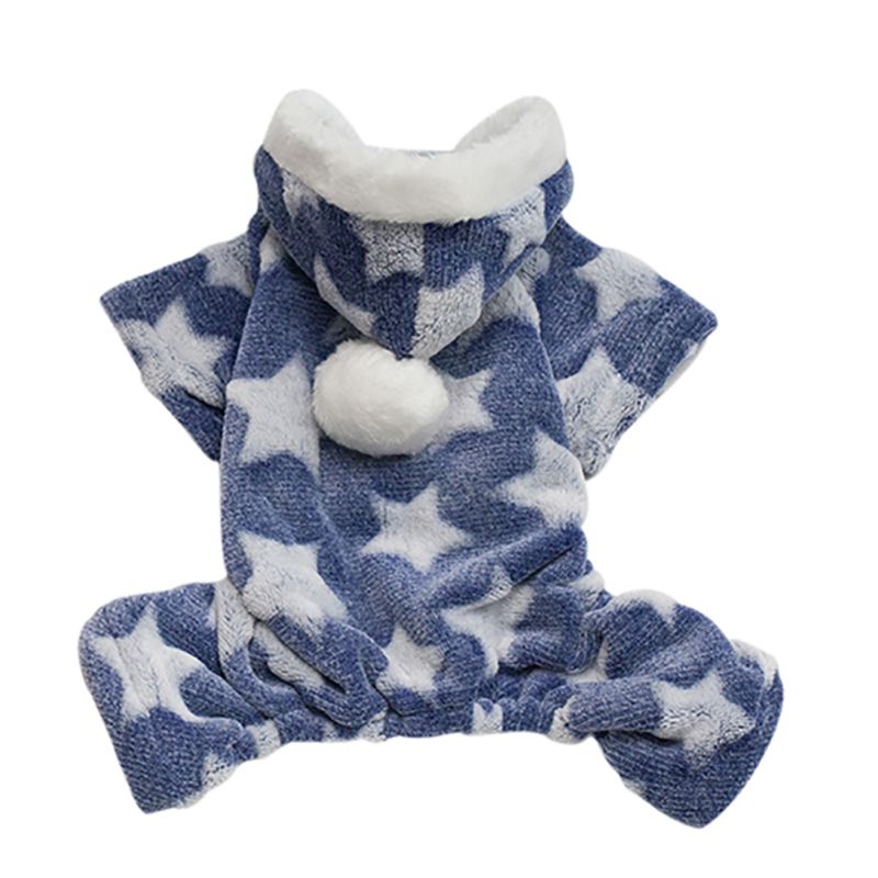 KFX-0682045 Cozy Coral Fleece Four-Legged Dog Clothing in Various Sizes