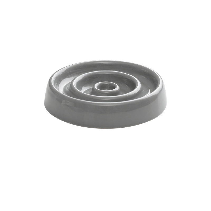 KFX-0684861 Ceramic Slow Feeder Dog and Cat Food Bowl for Anti-Gulping and Puzzle Feeding