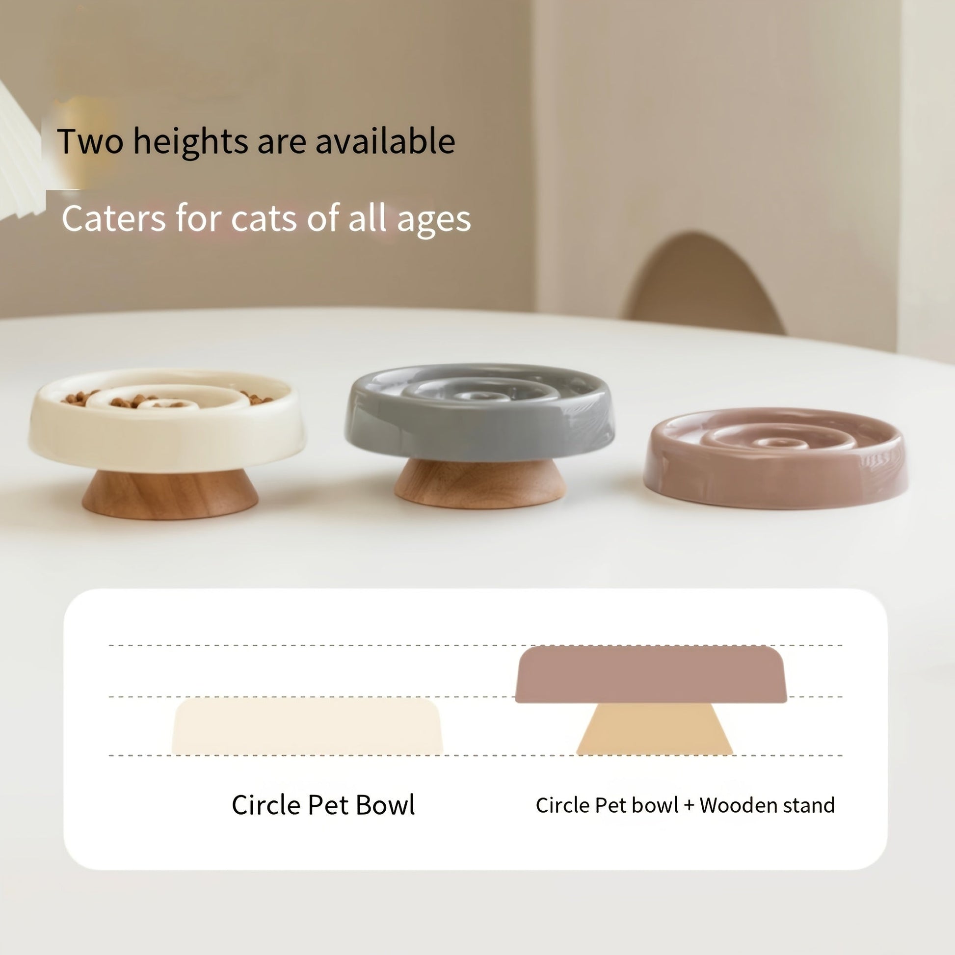 KFX-0684861 Ceramic Slow Feeder Dog and Cat Food Bowl for Anti-Gulping and Puzzle Feeding