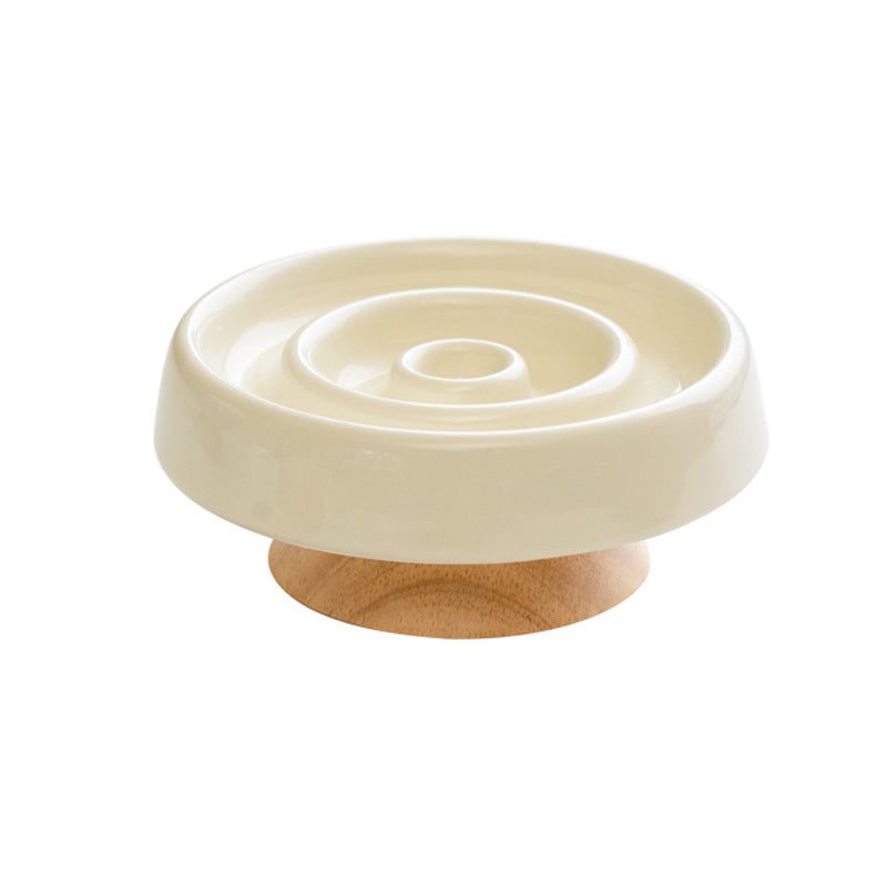 KFX-0684861 Ceramic Slow Feeder Dog and Cat Food Bowl for Anti-Gulping and Puzzle Feeding