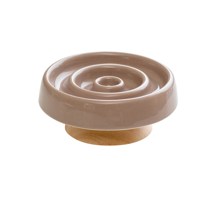 KFX-0684861 Ceramic Slow Feeder Dog and Cat Food Bowl for Anti-Gulping and Puzzle Feeding