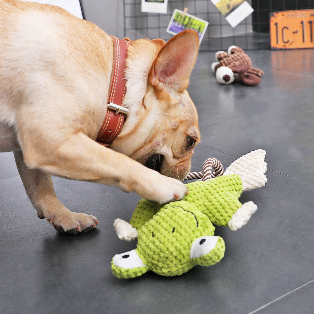 KFX-0684989 Pet Plush Vocal Toy - Bite-Resistant Multi-Texture Interactive Companion