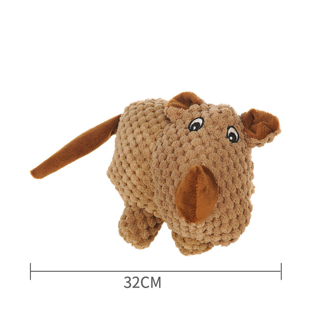 KFX-0684989 Pet Plush Vocal Toy - Bite-Resistant Multi-Texture Interactive Companion