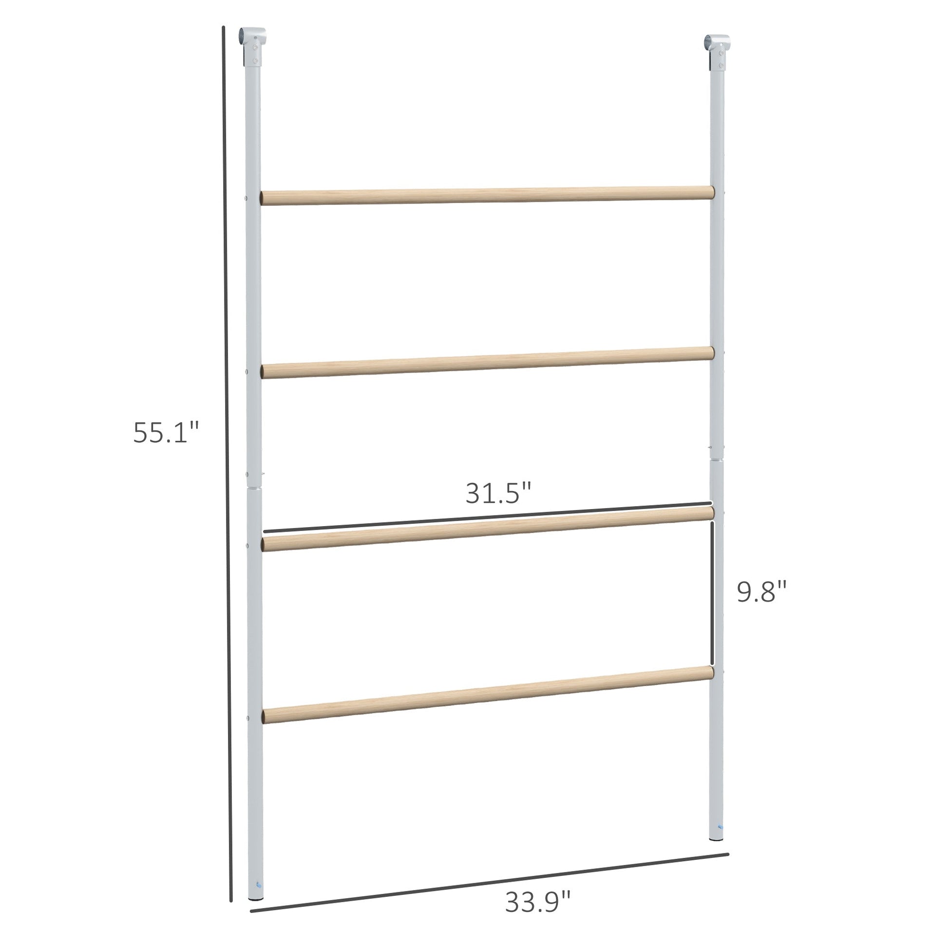 KFX-0687037 Multi-Tiered Chicken Roosting Ladder - Galvanized Steel & Wood, 55" x 33.75"