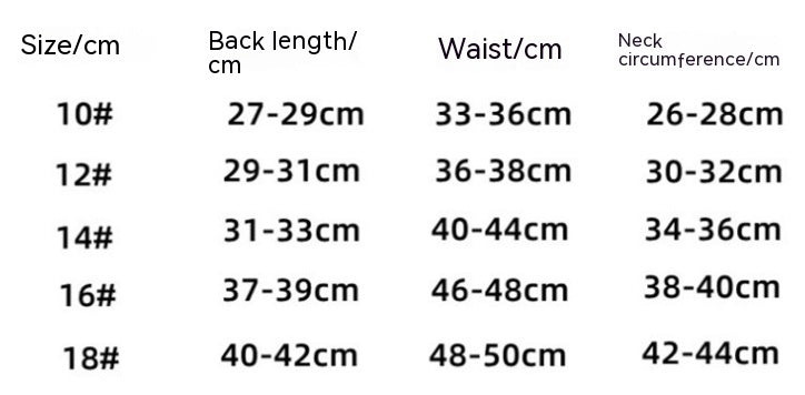 KFX-0687805 Thickened Cotton Thermal Clothing for Dogs in Sizes 10 to 18