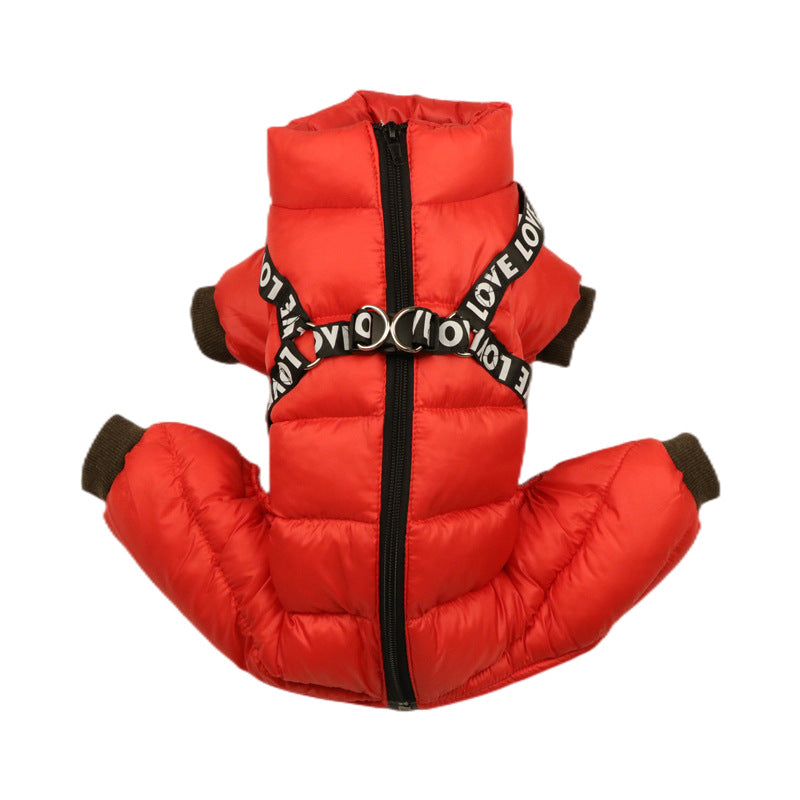 KFX-0687805 Thickened Cotton Thermal Clothing for Dogs in Sizes 10 to 18