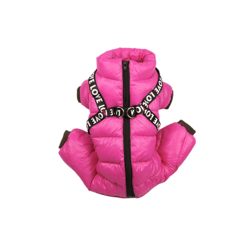 KFX-0687805 Thickened Cotton Thermal Clothing for Dogs in Sizes 10 to 18
