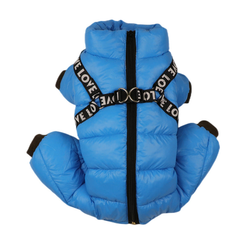 KFX-0687805 Thickened Cotton Thermal Clothing for Dogs in Sizes 10 to 18