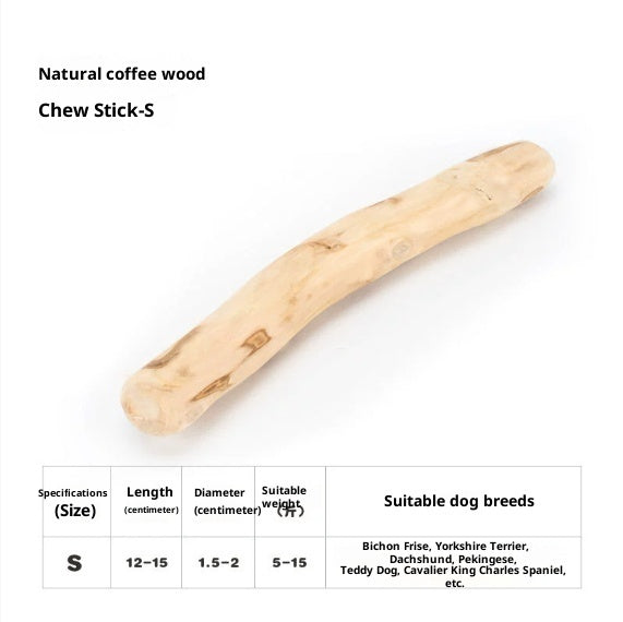 KFX-0688189 Wooden Dog Bite Molar Rod - Various Diameters for Chewing and Dental Health
