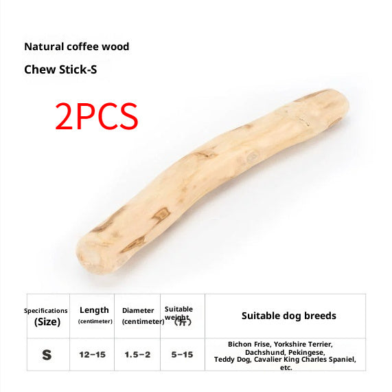 KFX-0688189 Wooden Dog Bite Molar Rod - Various Diameters for Chewing and Dental Health