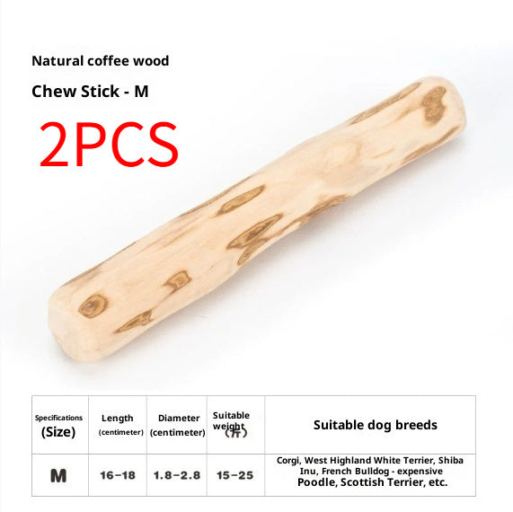 KFX-0688189 Wooden Dog Bite Molar Rod - Various Diameters for Chewing and Dental Health