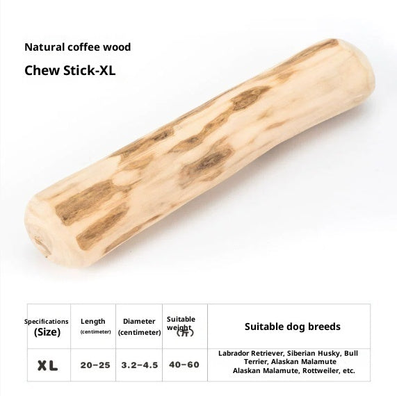 KFX-0688189 Wooden Dog Bite Molar Rod - Various Diameters for Chewing and Dental Health