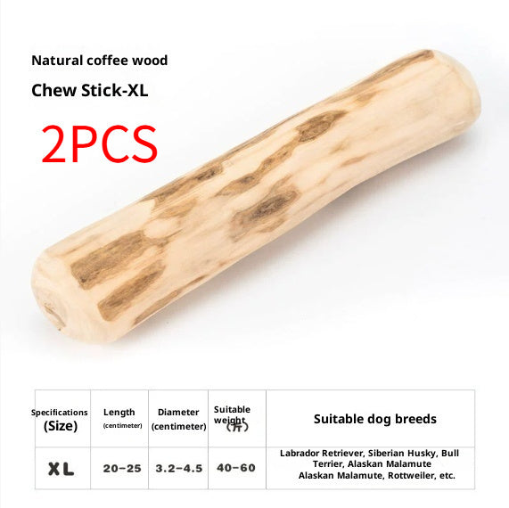 KFX-0688189 Wooden Dog Bite Molar Rod - Various Diameters for Chewing and Dental Health