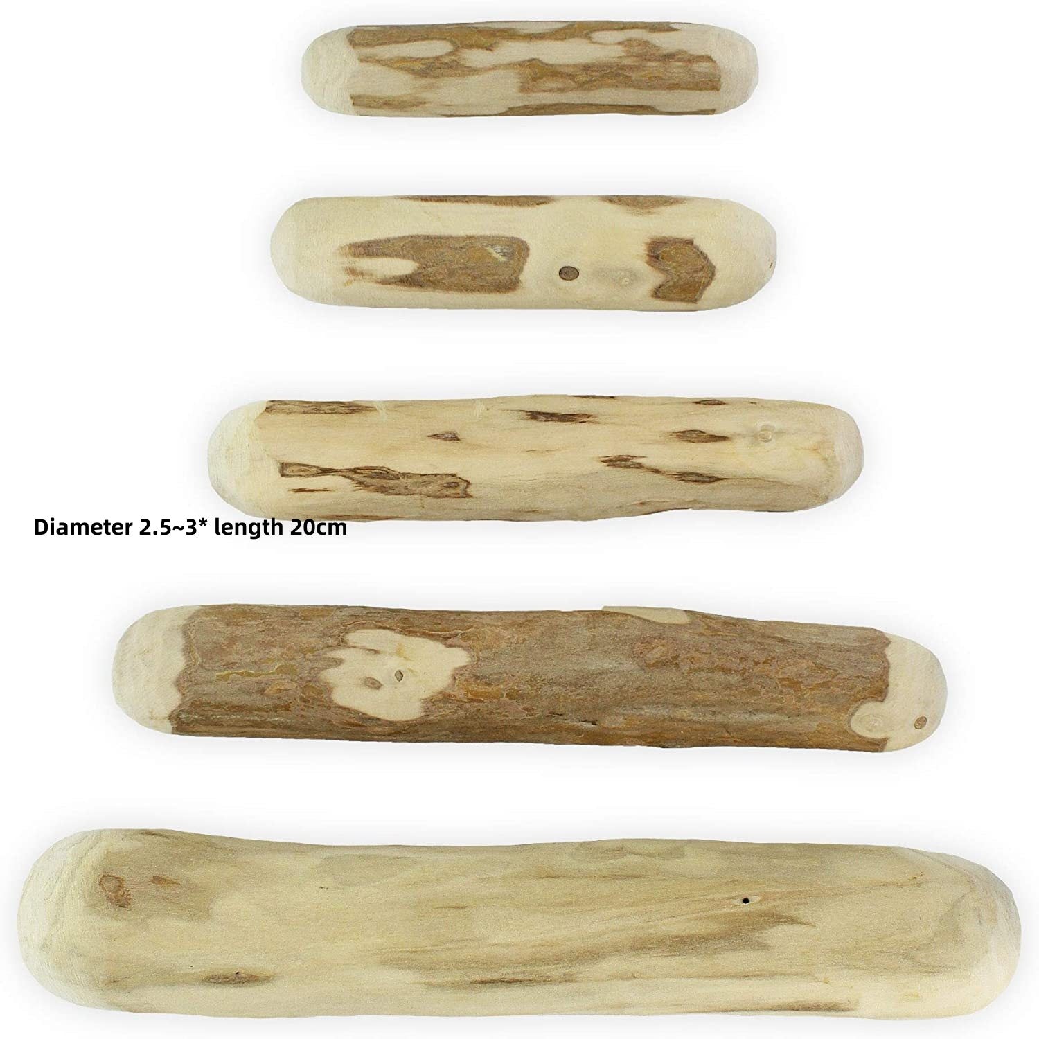 KFX-0688189 Wooden Dog Bite Molar Rod - Various Diameters for Chewing and Dental Health