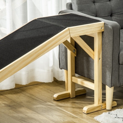 KFX-0688829 Dog Bed Ramp with Non-Slip Surface and Sturdy Wooden Construction, 74" x 16" x 25"