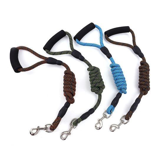 KFX-0692925 Nylon Dog Traction Rope with Handle and Spring for Enhanced Control