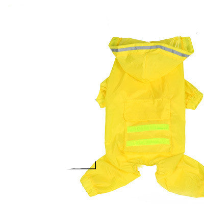 KFX-0699453 Reflective Hooded Raincoat for Dogs - Yellow, Pink, Camouflage, Green - Sizes 3XL to 7XL