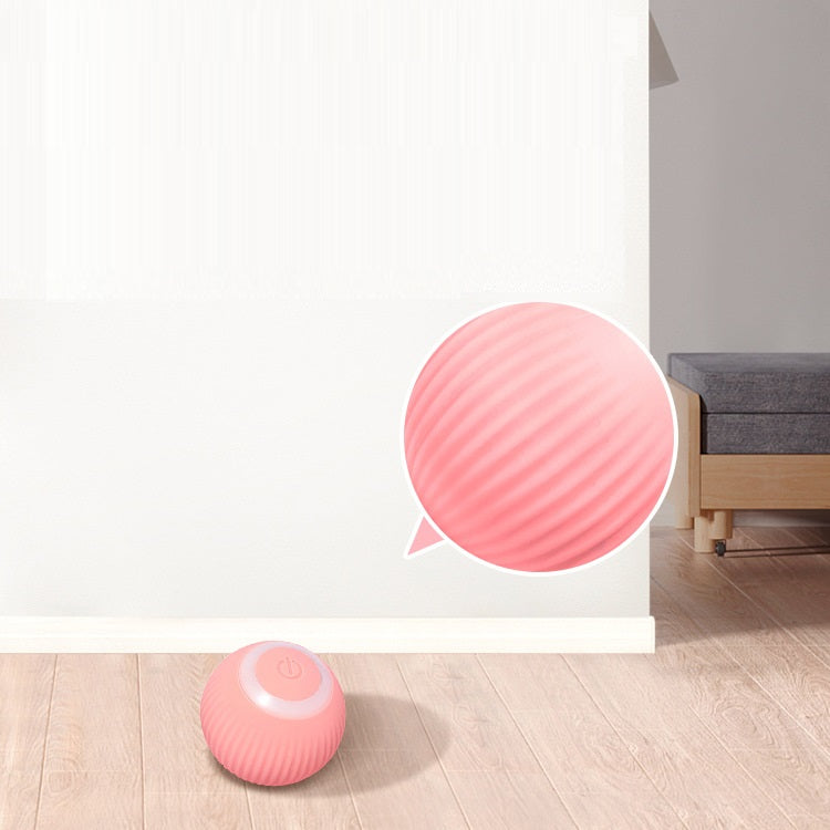 KFX-0699709 Self-Playing Smart Rolling Ball Cat Teaser - Interactive Pet Toy with Type-C Charging