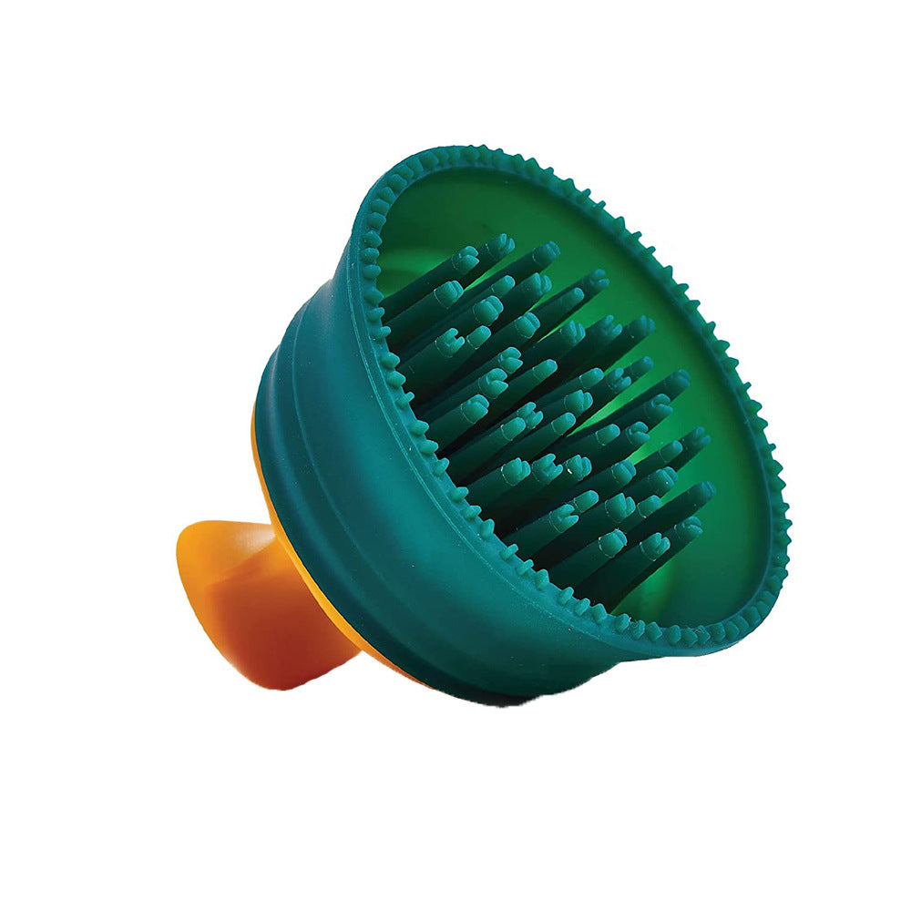 KFX-0700477 Double-Sided Combing Brush for Pets - Soft Silicone Hair Remover with Massage Effect