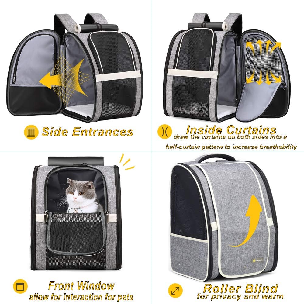 KFX-0702141 Innovative Backpack Carrier for Cats and Small Dogs - Comfortable, Breathable Design