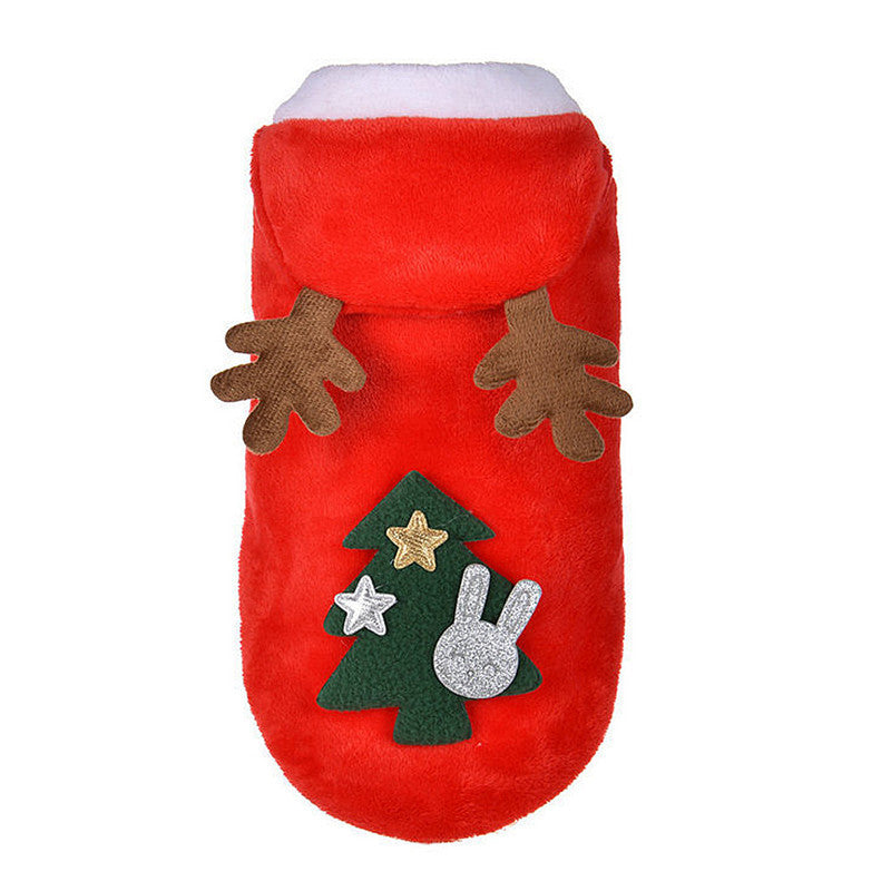 KFX-0703037 Cozy Red Flannel Dress for Dogs and Cats - Perfect for Holidays and Festive Occasions