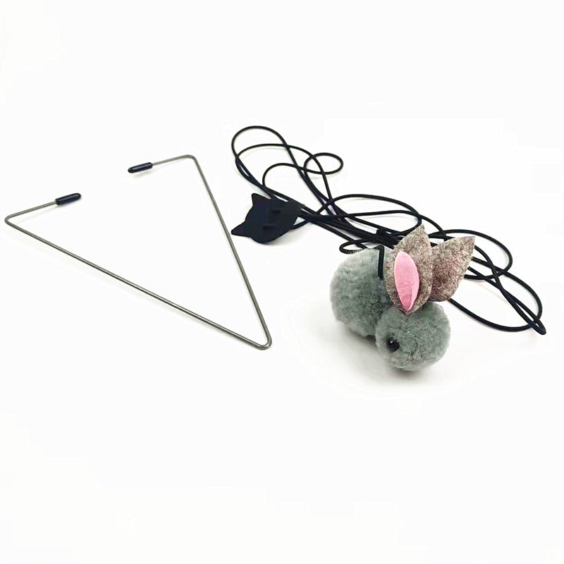 KFX-0705469 Elastic Automatic Cat and Rabbit Hanging Toy with Delicate Ball