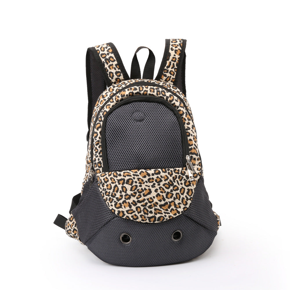 KFX-0706877 Camouflage Canvas Pet Backpack for Small Dogs up to 8 kg with Magnet Mesh Curtain