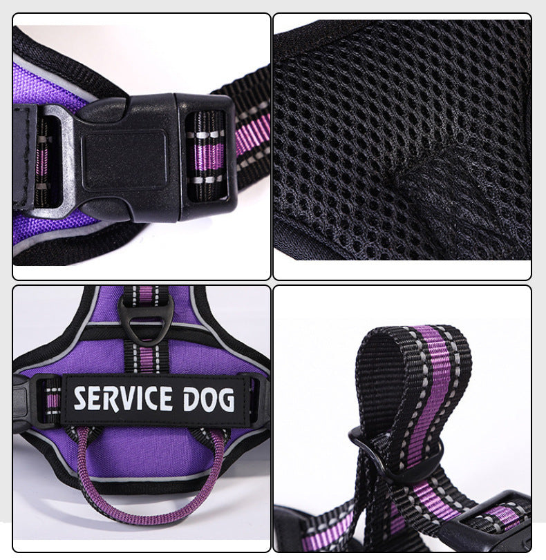 KFX-0709693 Personalized Oxford Cloth Dog Chest Strap in Blue, Black, or Green