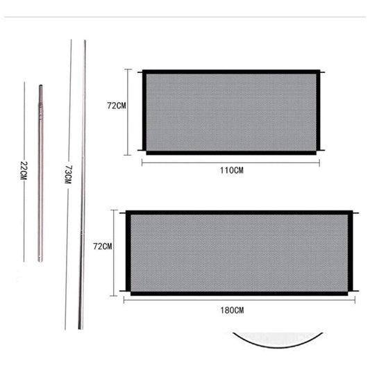 KFX-0711997 Portable Folding Pet Quarantine Fence - Cloth Mesh, Small 110x72cm & Large 180x72cm