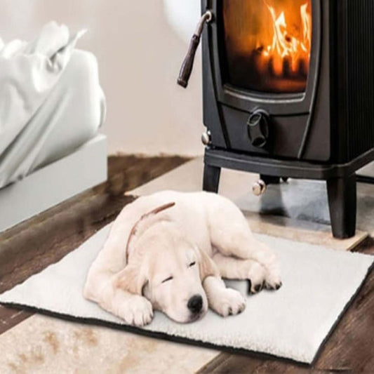 KFX-0712253 Self-Heating Thermal Pet Blanket for Dogs and Cats, Washable Faux Lambswool Mat