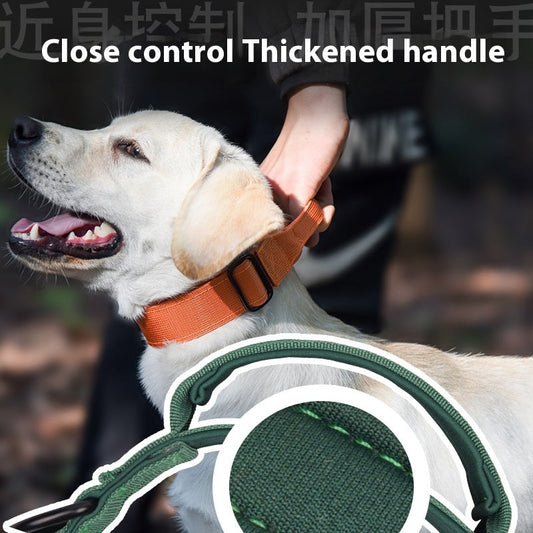 KFX-0712381 Nylon Tactical Pet Collar with Release Buckle for Outdoor Use - Variety of Colors Available