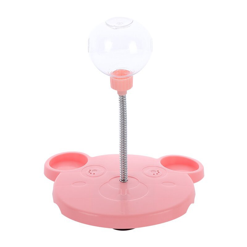 KFX-0714173 Interactive Cat Food Dispenser Ball with Suction Cup Base - Puzzle Toy for Engaging Feeding Play