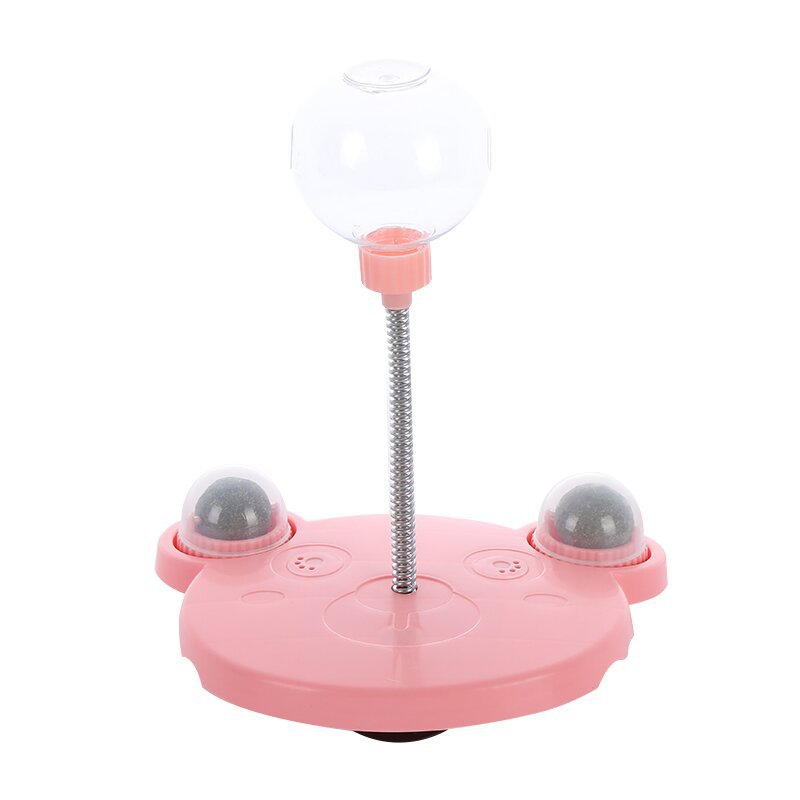 KFX-0714173 Interactive Cat Food Dispenser Ball with Suction Cup Base - Puzzle Toy for Engaging Feeding Play