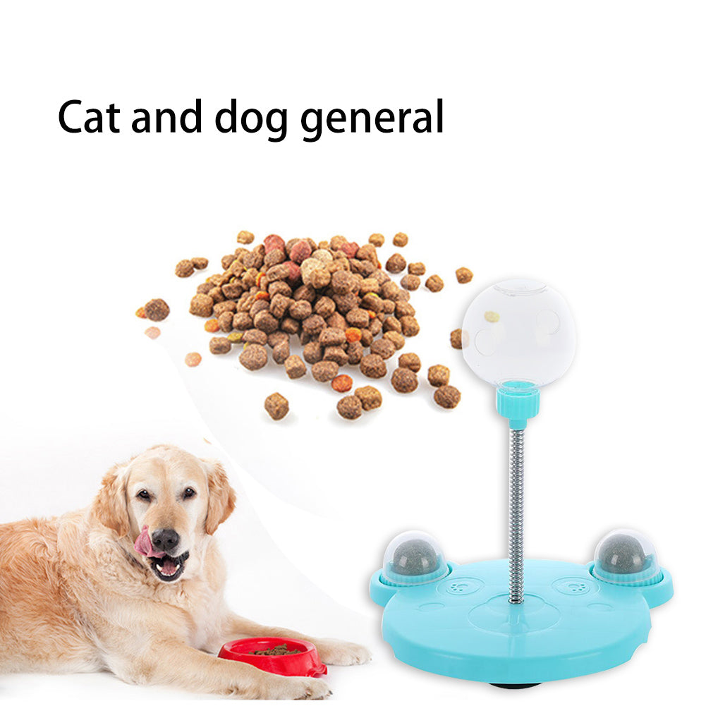 KFX-0714173 Interactive Cat Food Dispenser Ball with Suction Cup Base - Puzzle Toy for Engaging Feeding Play