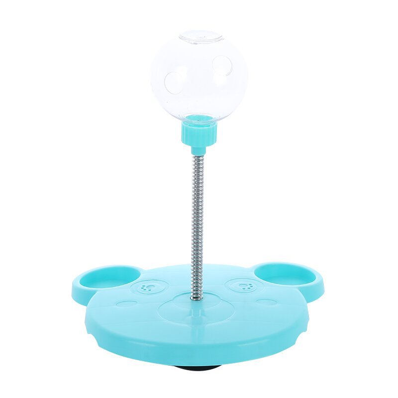KFX-0714173 Interactive Cat Food Dispenser Ball with Suction Cup Base - Puzzle Toy for Engaging Feeding Play